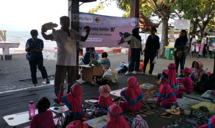 Pelepasliaran Tukik Bersama BabyGo & SIswa RA Perwanida