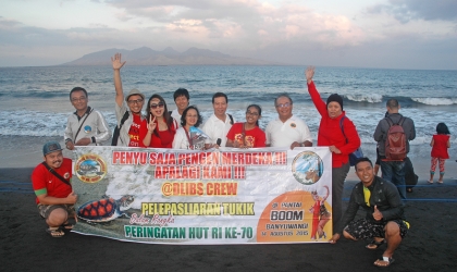 Pelepasliaran Tukik Bersama Komunitas @DLIBCrew