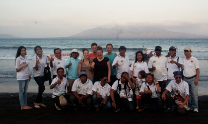 Pelepasliaran Tukik Dalam Acara Pencanangan Pelabuhan Marina