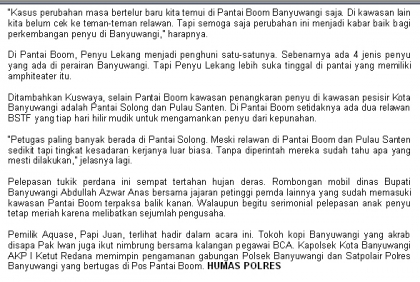 Pelepasliaran Tukik Perdana di Tahun 2016 Bersama Para Pengusaha