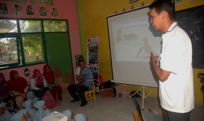 Sosialisasi Kepada Anak Anak PAUD-TK Aisyiyah I