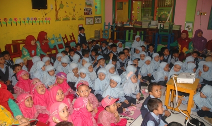 Sosialisasi Kepada Anak Anak PAUD-TK Aisyiyah I