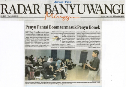 Sosialisasi kepada mahasiswa Unair Banyuwangi 