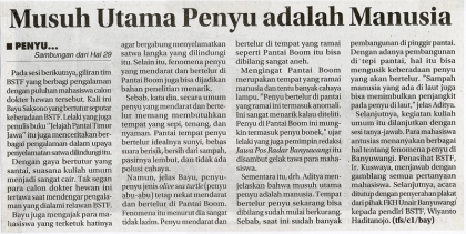 Sosialisasi kepada mahasiswa Unair Banyuwangi 