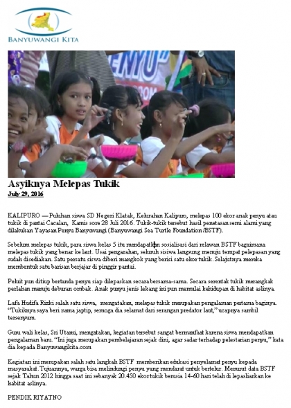 Sosialisasi kepada Siswa SD Klatak