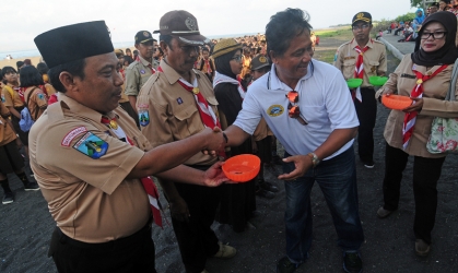 Pelepasliaran Tukik Bersama Pramuka