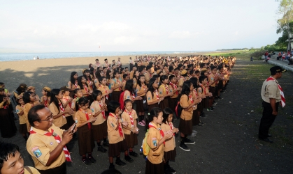 Pelepasliaran Tukik Bersama Pramuka