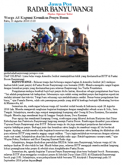 Pelepasliaran Tukik Bersama Warga USA