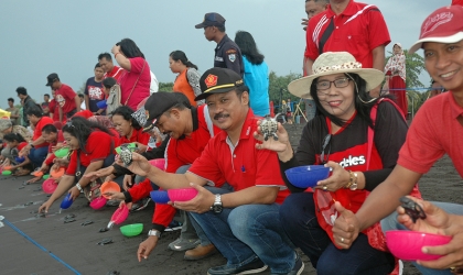 Pelepasliaran Tukik Bersama Perhutani