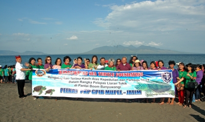 Pelepasliaran Tukik Bersama Gereja GPIB Jawa Timur