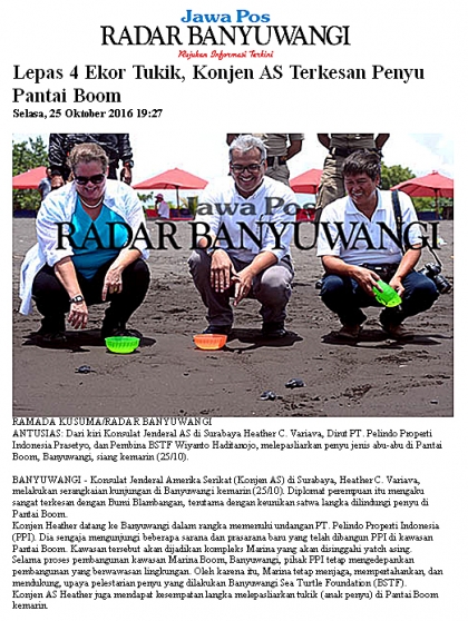 Pelepasliaran Tukik Bersama Konjen AS