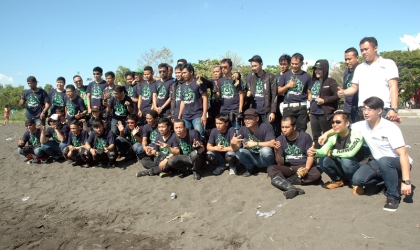 Pelepasliaran Tukik Bersama Klum Motor Kawasaki Ninja