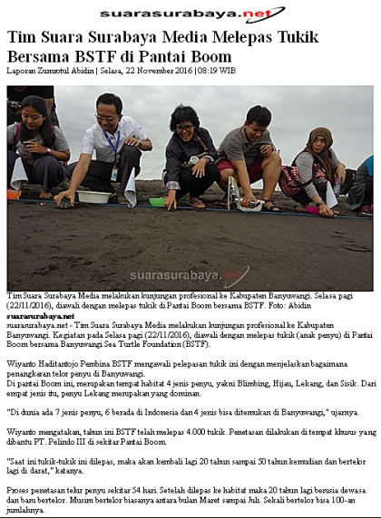 Pelepasliaran Tukik Bersama Radio SS