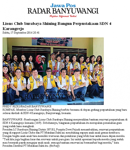 Sosialisasi Kepada Siswa SDN 4 Karangrejo