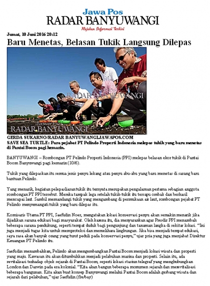 Pelepasliaran Tukik Bersama Komisaris PPI Bapak Saefuddin