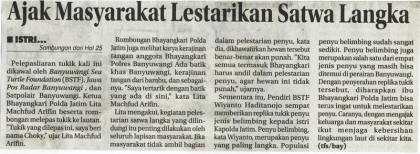 Istri Kapolda Lepas Penyu "Choky" - Radar Banyuwangi
