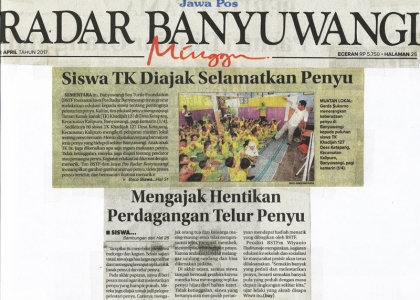 Siswa TK diajak Selamatkan Penyu - Radar Banyuwangi