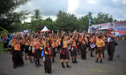 Pelepasliaran Tukik Bersama Pramuka & Masyarakat