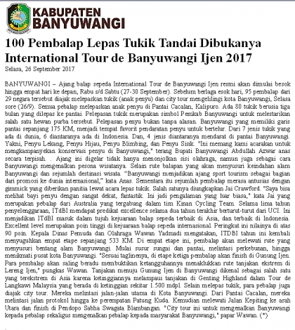 Pelepasliaran Tukik Bersama Tour de Ijen Banyuwangi 2017