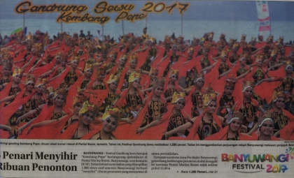 Pelepasliaran Tukik Dalam Event Gandrung Sewu 2017