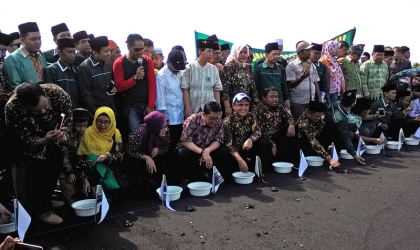 Pelepasliaran Tukik Dalam Acara ISNU Bupati