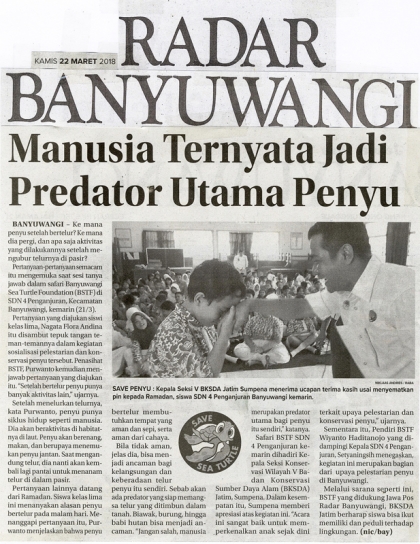 Sosialisasi Kepada Siswa Siswi SDN Penganjuran 4 Banyuwangi