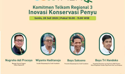 Pelepasliaran Tukik Bersama Telkom Indonesia